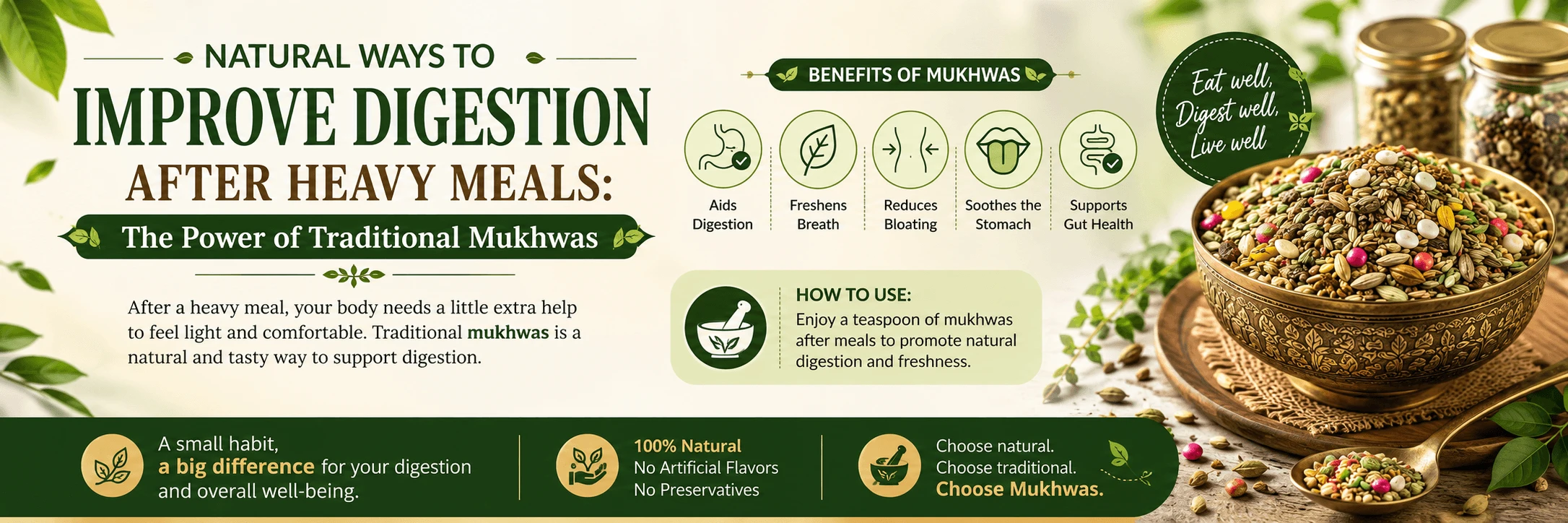 Natural Ways to Improve Digestion After Heavy Meals: The Power of Traditional Mukhwas